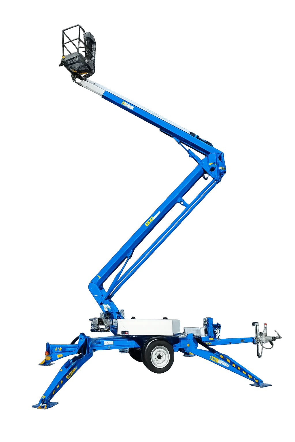 Aanhanghoogwerker 17 mtr werkhoogte accu/230v