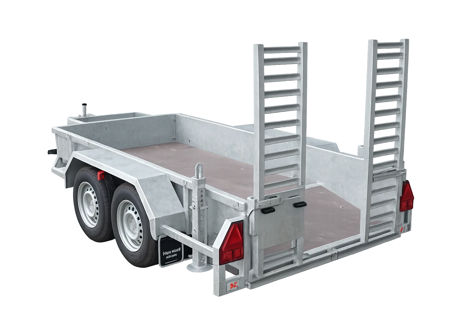 Aanhangwagen tandemasser met rijplaten, 2.700 kg