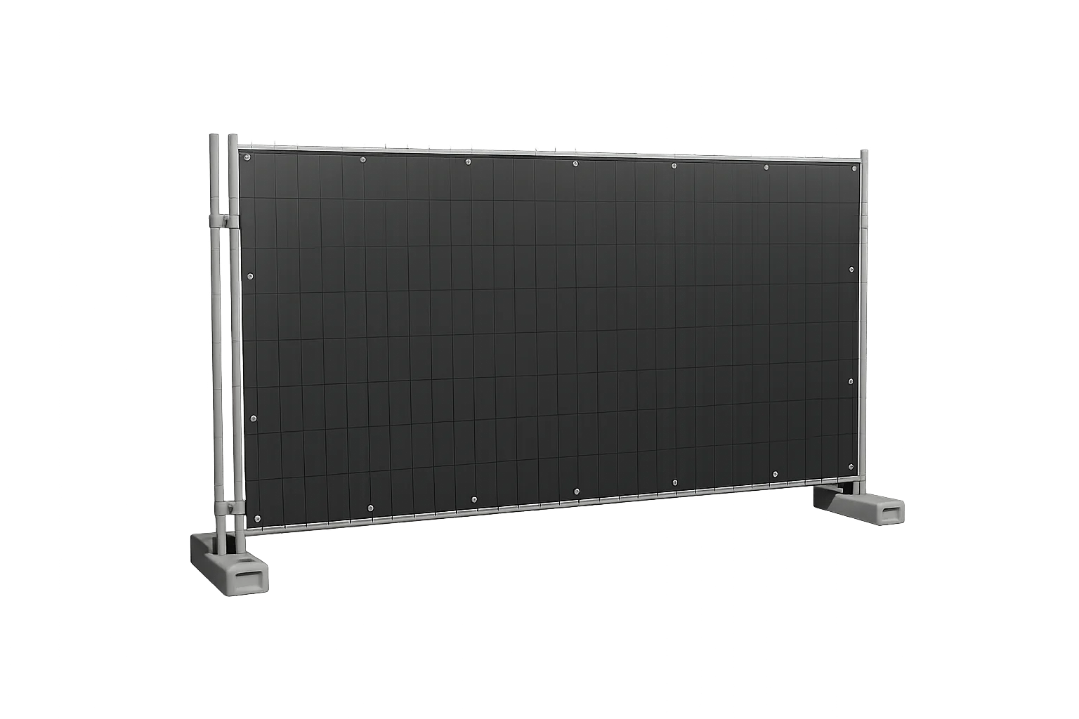 Bouwhek gezeild 3,5 x 2 mtr + voet + klem