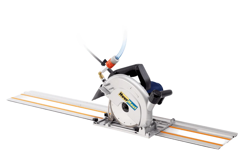 Handtegelzaag tot 55mm op rail 1,4 mtr