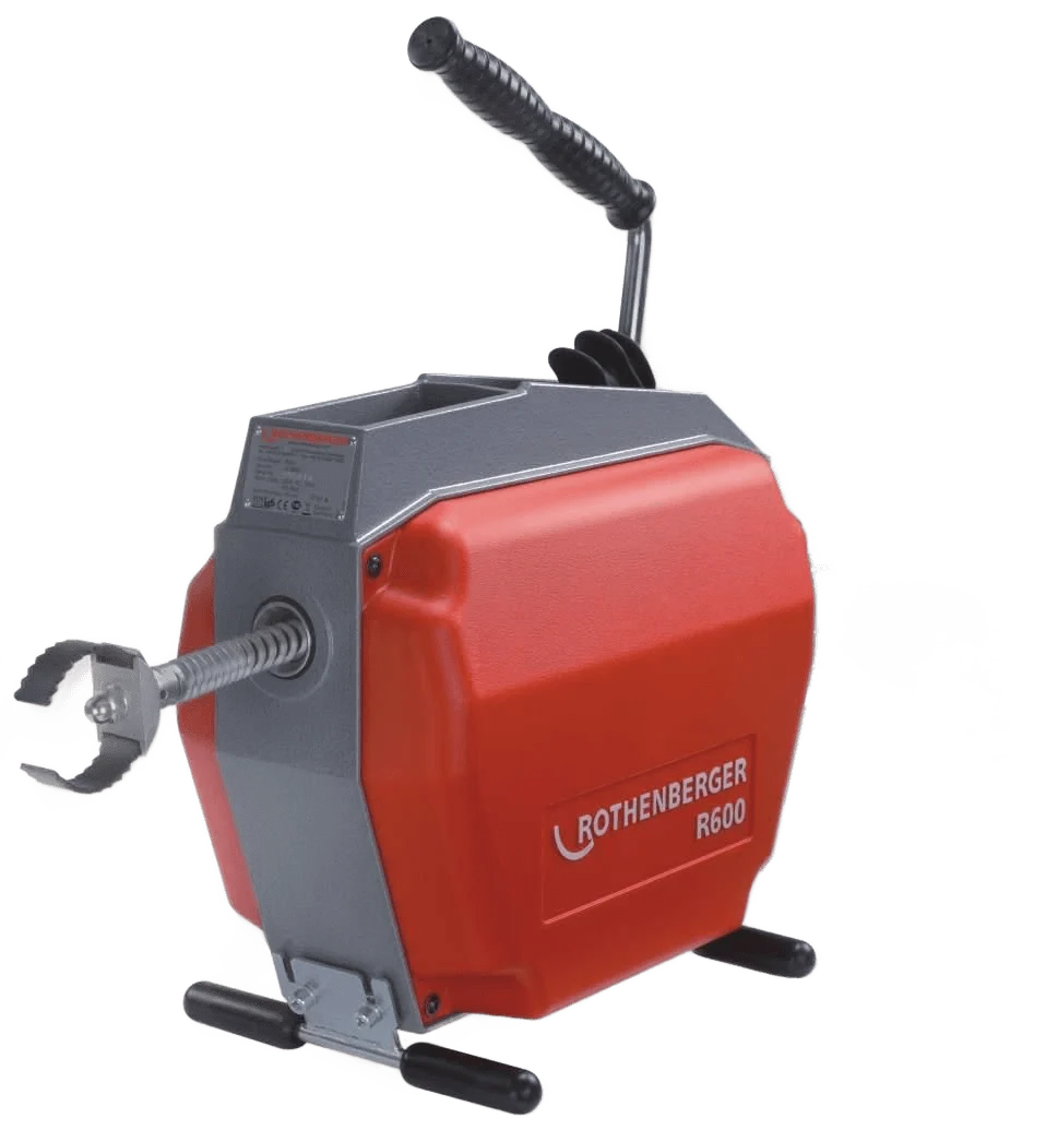 Rioolontstopper 230 V 20 meter, incl. Geleideslang en spiraalkorf 16mm en spiraalkorf 22mm